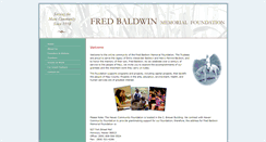 Desktop Screenshot of fredbaldwinfoundation.org